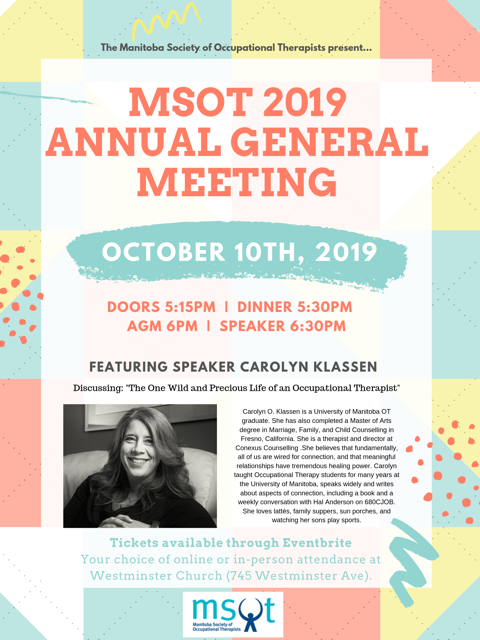 MB_Society_OT's tweet photo. Save the date for MSOT 2019 Annual General Meeting! https://t.co/Hzrf3MEmhe