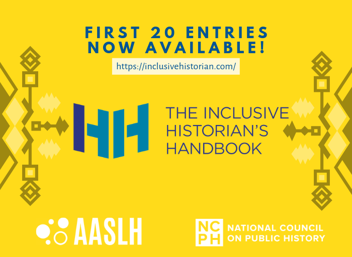 InThePastLane's tweet photo. National Council on Public History Unveils Its "The Inclusive Historian's Handbook" that aims to center inclusivity, diversity, equity, and public service in public history work https://t.co/XhX5QXS8ds #ushistory #PublicHist @NCPH #NCPH https://t.co/rmZcJfTP2t