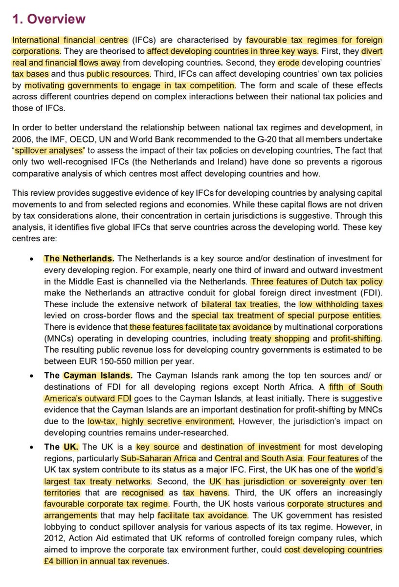HuizarTony's tweet photo. Timmis, H. Mapping Financial Centres. Institute of Development Studies. 2018

•Int'l Financial Centers: tax regimes favorable to MNCs; facilitate tax avoidance, secrecy, illicit flows

•Main IFCs: Netherlands, Cayman Islands, UK, US, Singapore

#geofinance #geofinanzas https://t.co/rAExbSFV3N