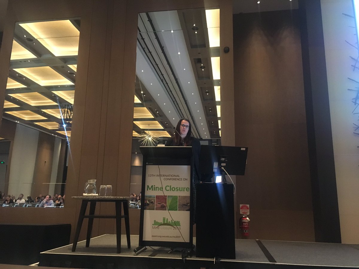 dawn__brock's tweet photo. Great presentation today at #mineclosure2019 by @ICMM_com’s Closure Working Group Chair Joanne Heyes on @bhp’s Closure Framework - great to hear more about the good work that they are doing in ensuring responsible mine closure https://t.co/ZsVr0VEYYt