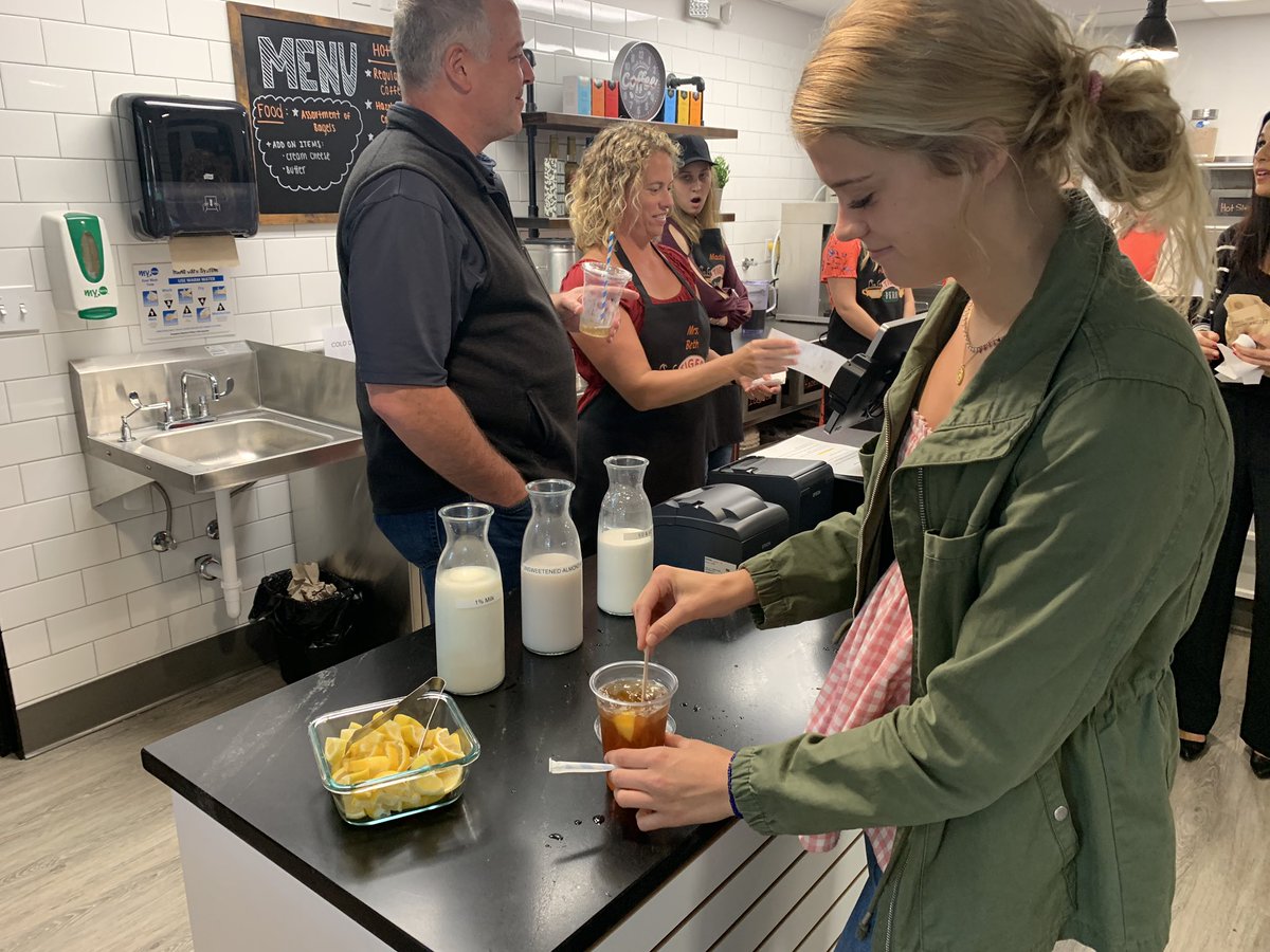 CFEFSB's tweet photo. CFEF Student Board is proud to say we contributed to the opening of Tiger Perk, the new coffee shop at the high school! As a pre-vocational job skills training program, Tiger Perk is available to grades 7-12. https://t.co/JZMBJz84mk
