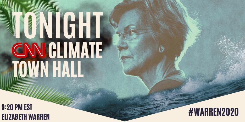 persistMN's tweet photo. Right now on @CNN #ClimateTownHall: Elizabeth Warren talks with @ChrisCuomo about her plans to address the climate crisis. Find all her climate plans at https://t.co/C5SmLqd8Ic, and follow along for a thread of highlights: https://t.co/R5Nz2hVDsa
