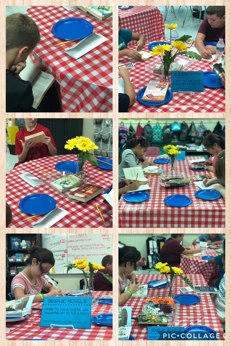 Today I hosted a “book tasting” for my students. They had a great time! This was a great way to expose students to different genres as we gear up for our 40 book challenge! #choices #welovereading #hceproud