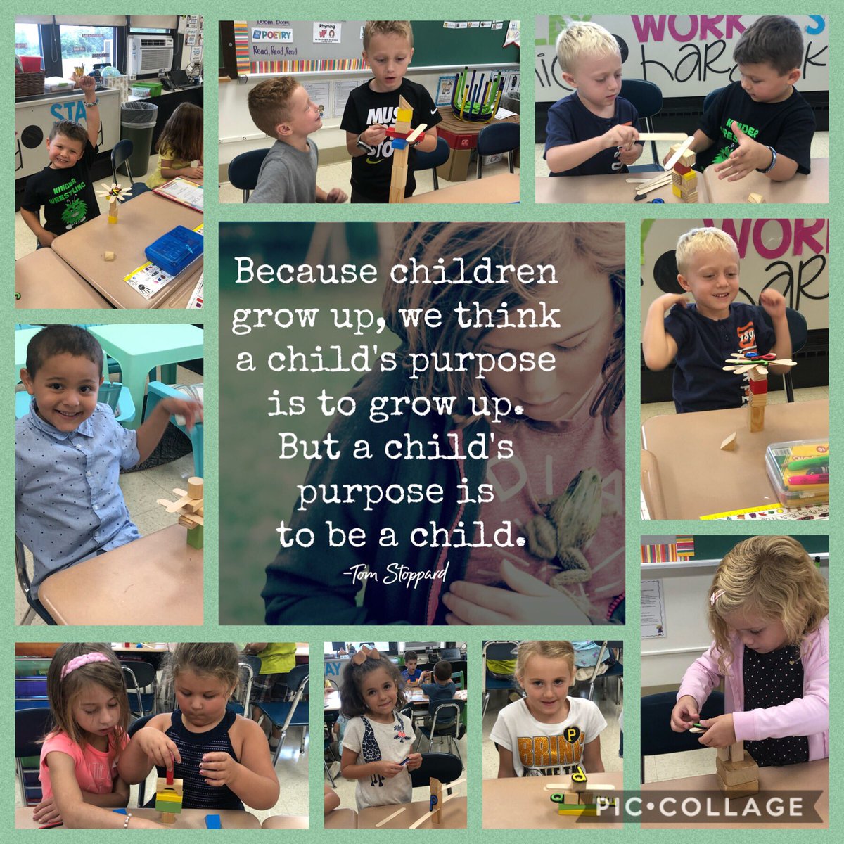 The joy we felt when our letters finally balanced on our 🌴was doubled when we combined our materials and minds with a partner. #igotyou #WErTJ #WErTJK #chickachickaboomboom