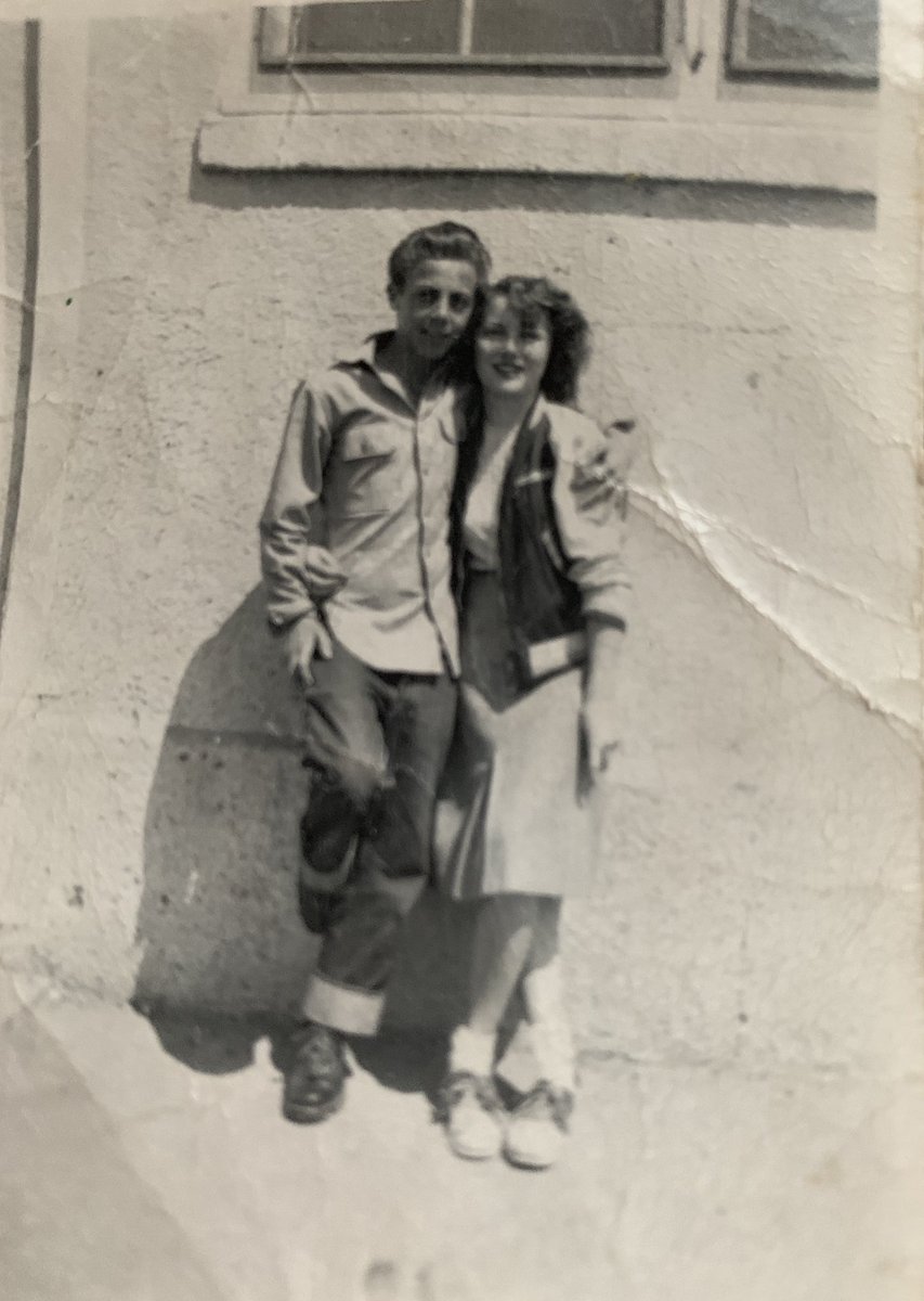Check this pic I came across of my grandma and grandpa when they were teens in the early 50s❤️My grandma is the reason I love to read and who gave me a love for writing💕💜💕
