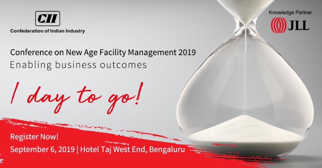 JLLIndia's tweet photo. Have you registered yet? 1 day to go for the Conference on New age facility management 2019. Register Now, https://t.co/WVqv8iZWNX #JLLIndiaKnowledgePartner #FacilitiesManagement #CII #Bengaluru #realestate #indianrealestate #facilitymanagement https://t.co/l7Unn90TiX