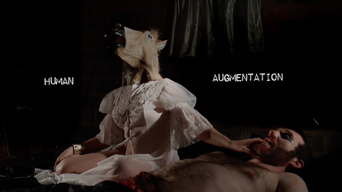 horse_head_show's tweet image. When John the Actor met Horse Head, he sought and received the complete works of Shakespeare delivered directly and permanently to his brain. What would you seek? horseheadshow.com starts on 9/10. #transhuman #AI #fingers #scifiart