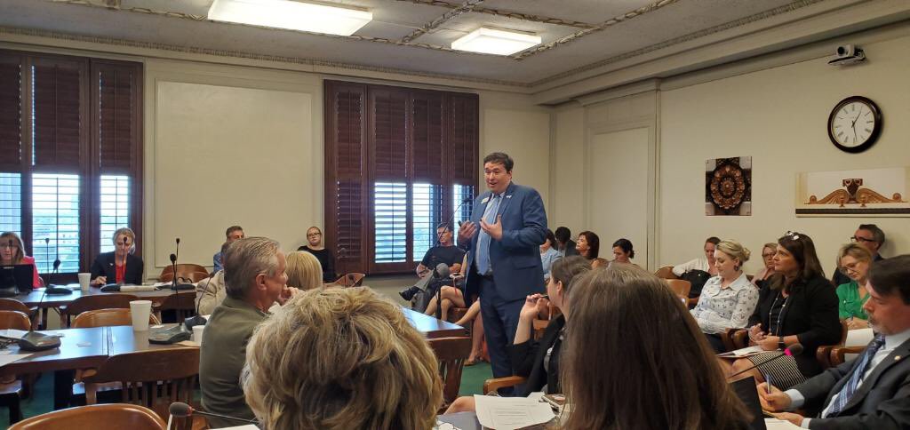 Thank you to <a href="/RepRhondaBaker/">Rhonda Baker</a> and Rep. Nollan for asking <a href="/srebeducation/">SREB</a> to present on the need for a unified vision for the workforce and student discipline.  <a href="/crowe_meagan/">Meagan Crowe</a> and I were honored to present to our Oklahoma legislators. We are so proud to support our SREB states.