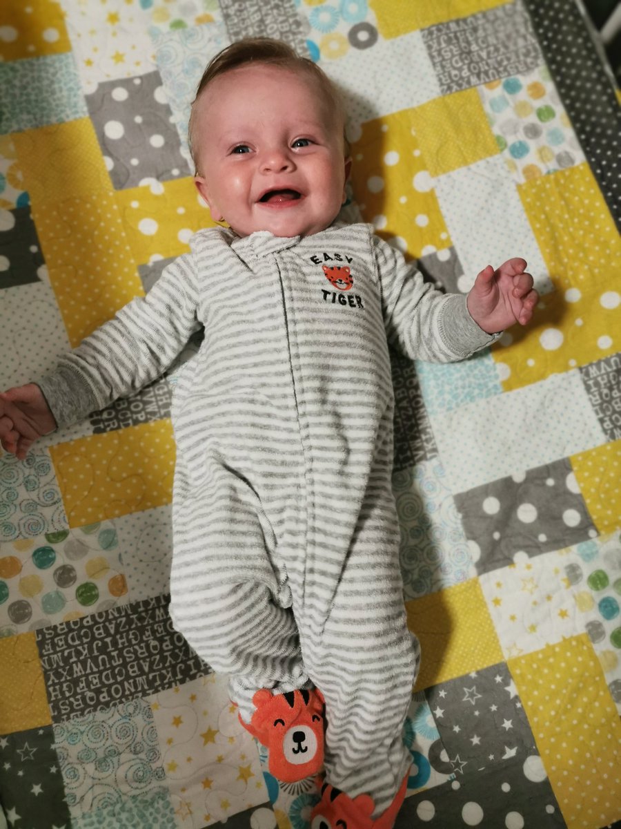 Finally fit into his Tiggie Pyjamas at the end of his first season as your #1 fan! <a href="/IrmaTigers/">Irma Tigers</a> <a href="/BrettLarson24/">Brett Larson</a>