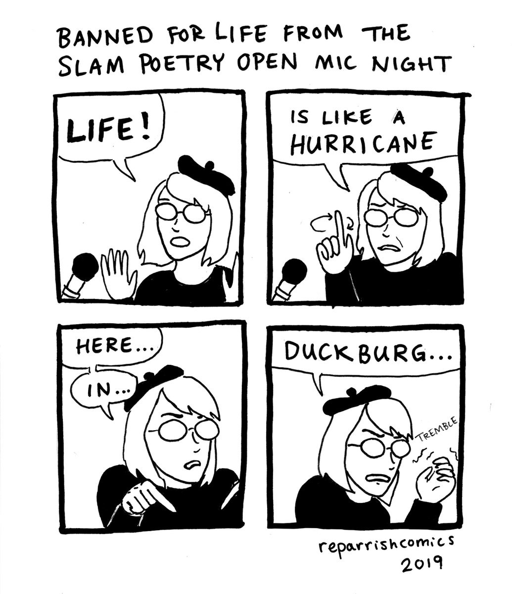 10 minute comic: banned for life from the slam poetry open mic night.