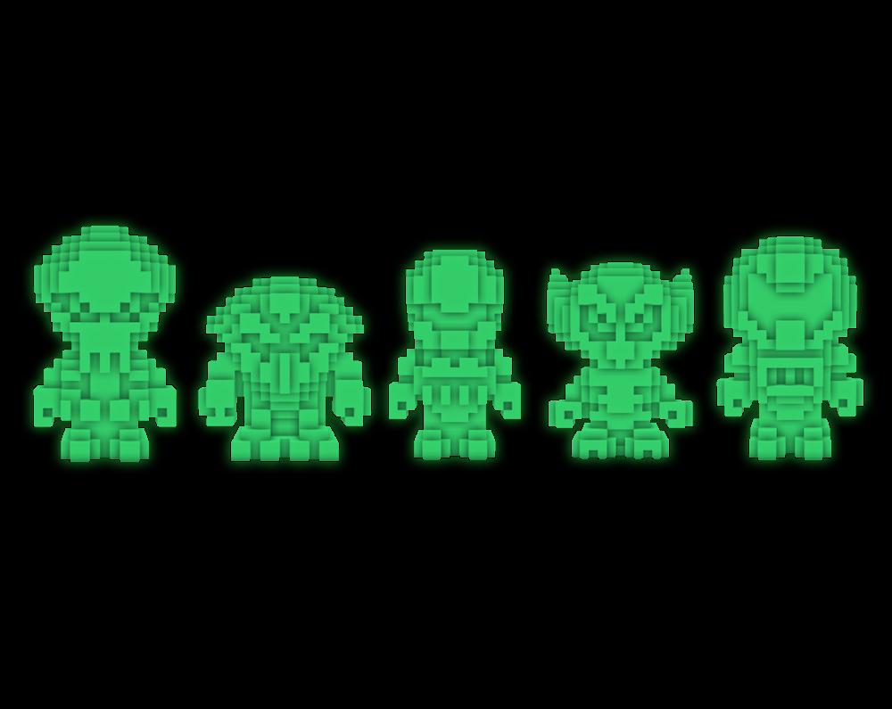 BitFigs's tweet photo. Bit Figs Wave 15: https://t.co/IkCbTNVxHE #glyos #bitfigs #pixel #vending #glowinthedark #GITD #toys https://t.co/LUOkHwQ0Og
