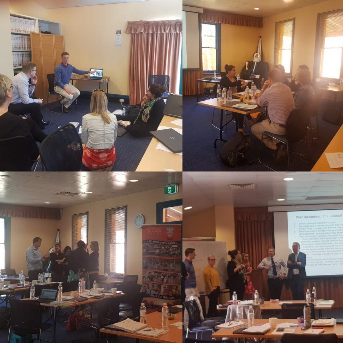 ejpa132's tweet photo. The Council Process underway as our leaders from @CEWaggaWagga & @CathEdWilForbes share their Leadership Learning Challenges @DrStephenBrown1 #inspiring #CourageousLeadership #HighPerformingLeaders #LeadingChange #EnhancingEducation #Strategic #QualityProfessionalLearning https://t.co/UBYApGviMh