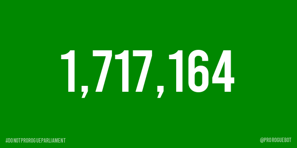 Do Not Prorogue Parliament Petition Tracker tweet media