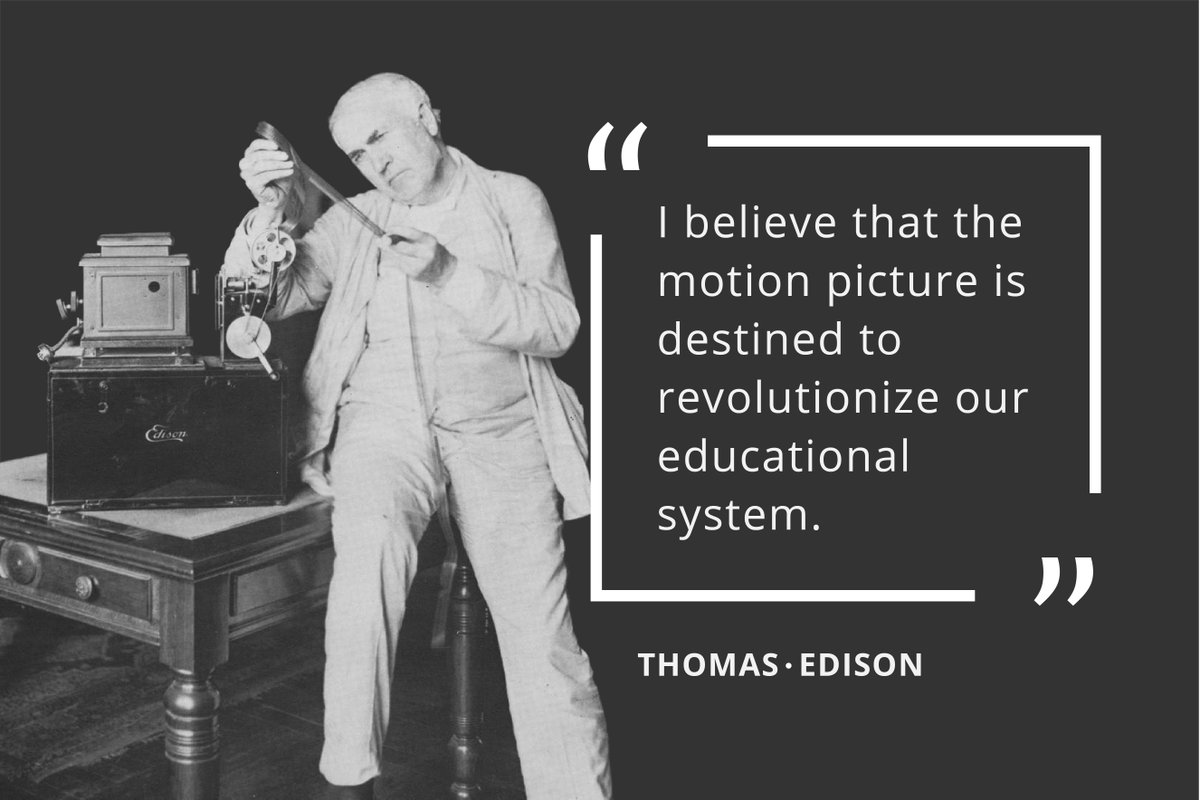 ViewSonicEDU's tweet photo. 🆚 Do you think he got this one right? Thomas Edison made the prediction in 1922, which was 97 years ago! Revolutionize education with myViewBoard Clips today 👉 https://t.co/BjiE9Rh68W

#TeachWithVideos #Edison #EdTech #PoweredByBoclips https://t.co/9Nsna1EyRK