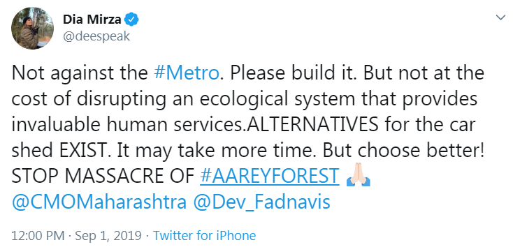 4Next came Mirza Ji .. tweeting her 'concerns' about cutting of trees for a Metro Line that would take thousands of people away from cars / buses.Tweet done, she started the engine of her 5700cc SUV and quietly drove away at a mileage of about 5 kmpl, her ac running full power!