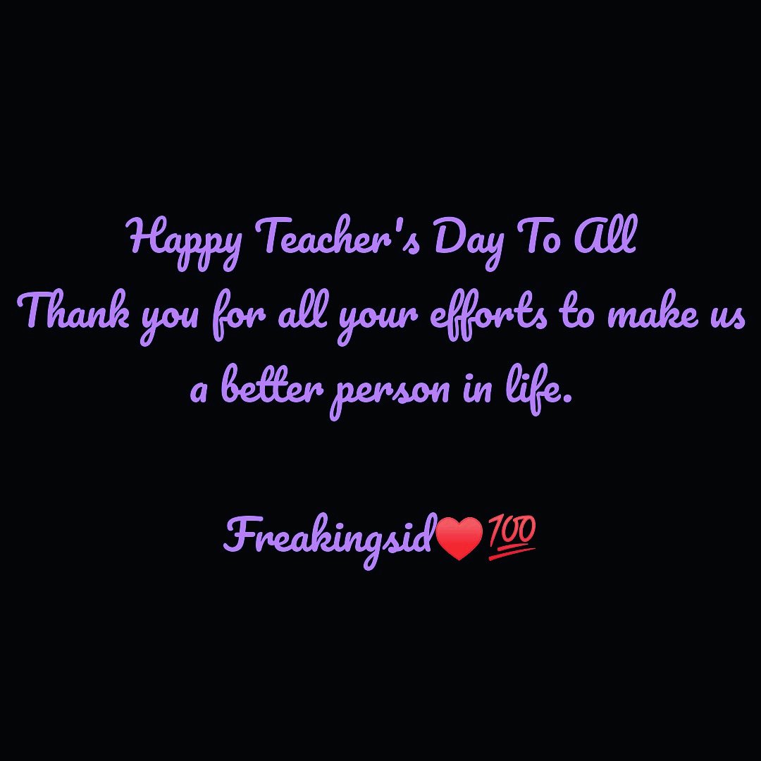 Sid86355597's tweet photo. #Happy_Teachers_Day_To_All💞
#Thankyou🙏
#Mrnggplz🙃
#Keepsmiling💞😊
#KeepShining💥
#KeepMotivateYourself💯
#Stay_Positive❤️
#Stay_Focused🤙
#Shareyourviews❤
#Follow_Me_For_Stuff
#Freakingsid♥️💯
@billionaire_key @IntThings @prateek_writes @suhail_jafry @wordstionary https://t.co/Wp63XU2e1E