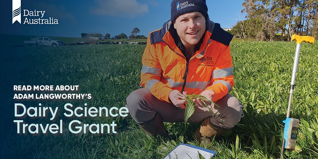 Adam Langworthy, an early career dairy researcher from Tasmania, had an opportunity to extend his knowledge and research insights through a Dairy Science Travel Grant. To hear more about his experience and for further information, visit dairyaustralia.com.au/dairycareers
