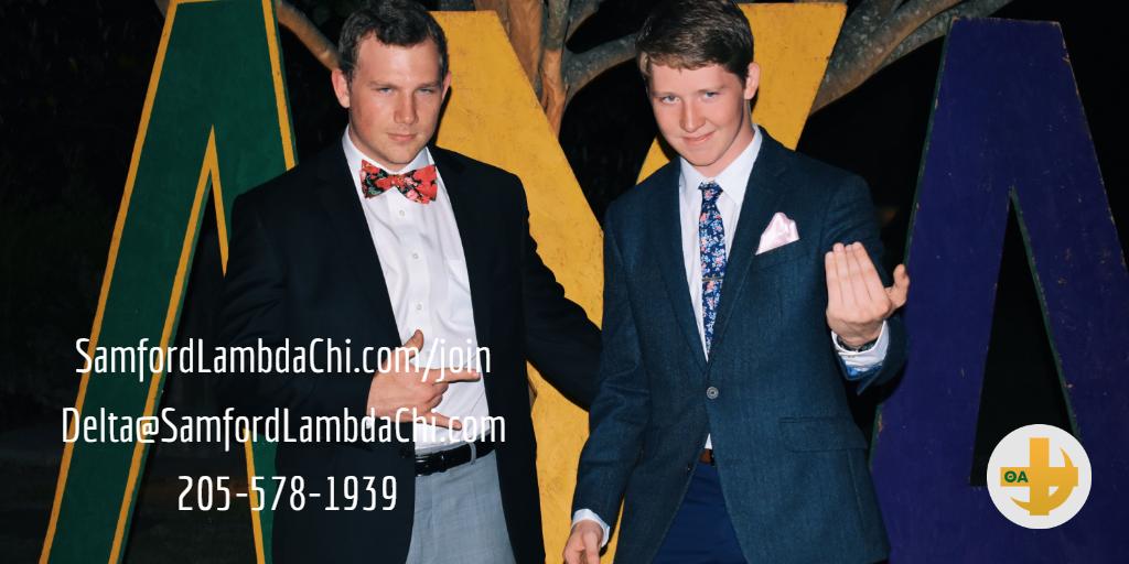 Samford Lambda Chi (@thetaalphazeta) on Twitter photo Formal Rush 2019 is less than 2 weeks away! Message us or email delta@SamfordLambdaChi.com for more information 🤟 Formal Rush 2019 is less than 2 weeks away! Message us or email delta@SamfordLambdaChi.com for more information 🤟