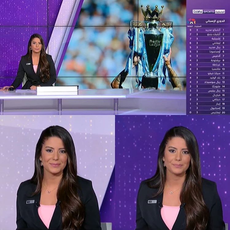 الملاك اريج سليم مع الرائع يوسف ايت الحاج فى تقديم (نشرات اخبار ومواجز اليوم) على بى ان سبورت الاخبارية #ظهور_جميل_واطلالة_اجمل_وابتسامة_اروع_للملكة_اريج_سليم 👑💎❤️💪😍😘💘💞💖🌹🌷