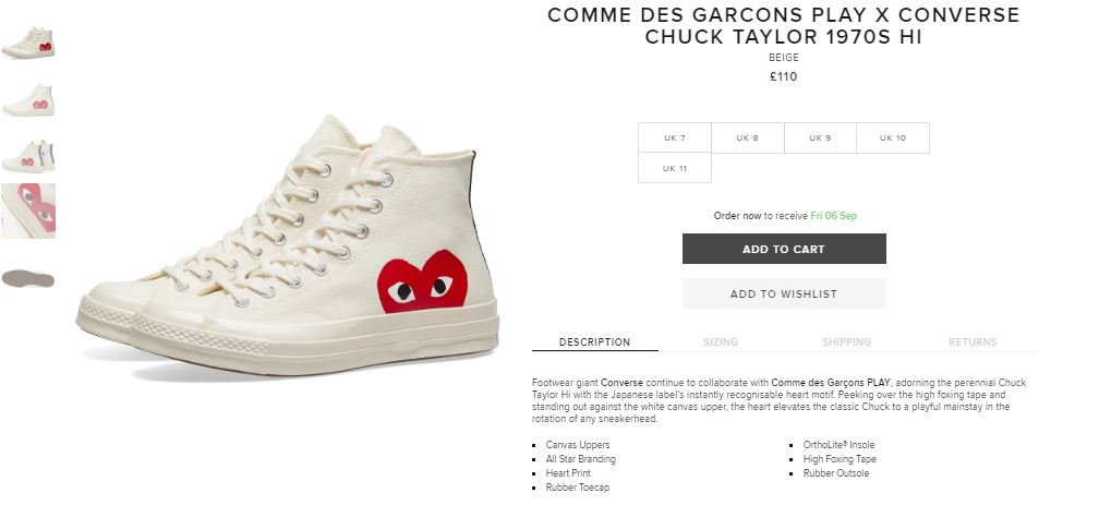 Kwelling Kerkbank Armstrong The Sole Restocks on Twitter: "Comme Des Garcons x Converse RESTOCK at END.  Clothing Cream Hi &gt; https://t.co/TpnjjTLLzl Black Lo &gt;  https://t.co/XPe1pJr8Q7 https://t.co/bDKkjZnH4l" / Twitter