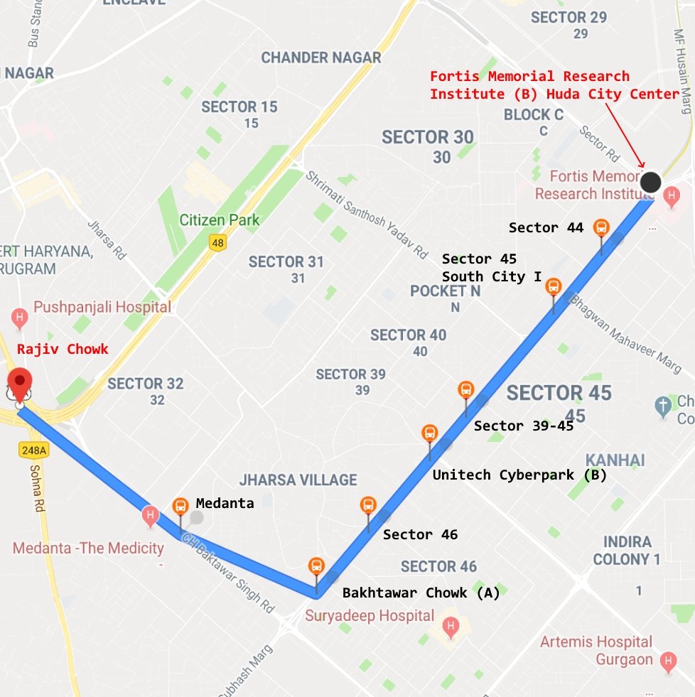 Rajiv Chowk Gurgaon Map Gurugram Metropolitan City Bus Limited On Twitter: "Route 121C Mudrika  Service Huda City Centre-Medanta Hospital-Rajiv Chowk-Subhash Chowk-Huda  City Centre Apart From 212, 111C, Office Goers Can Catch The 121C Bus From  Huda