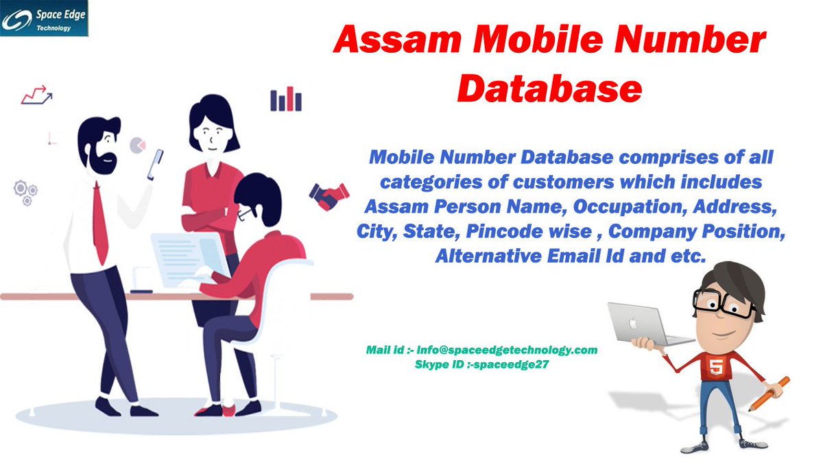 spaceedgetech's tweet image. #Assam #MobileNumberDatabase

@spaceedgetech provides Updated Mobile Number Database &amp;amp; Updated Email Id #Database of all over the Indian States. All our Indian database is available separated in Indian State Wise.

spaceedgetechnology.com/assam-mobile-n…