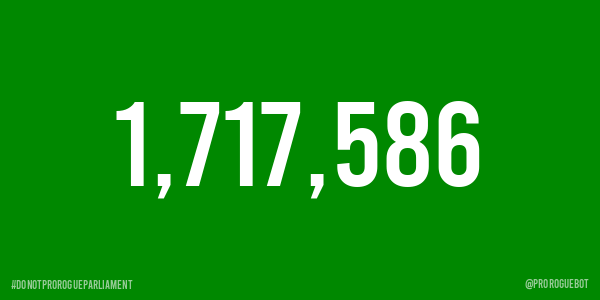 Do Not Prorogue Parliament Petition Tracker tweet media