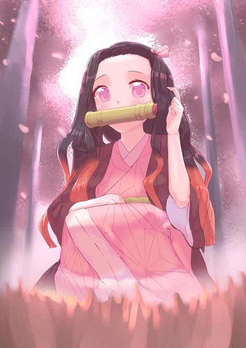 Auwi 🥷 アウイさんがTwitterに投稿した竈門禰豆子(鬼滅の刃)のイラスト。
