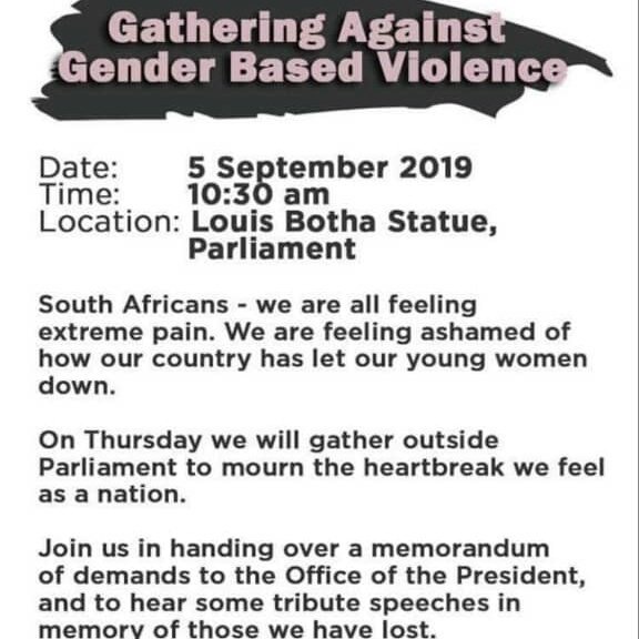 ChangeAgentSA's tweet photo. To the women, men, mothers &amp; fathers, brothers &amp; sisters, friends and colleagues who stand united today as they March on Parliament in Cape Town: I honour &amp; salute you. I thank you for being on the ground. So wish i could be with you, but there in spirit #SAShutdown #ShutDownSA https://t.co/NtyzQOk7tV