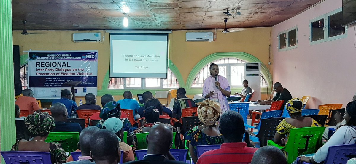 UNDPLiberia's tweet photo. UNDP Elections Basket Fund supports the conduct of Inter-Party Dialogue on the prevention of electoral violence in the country. It is aimed at maintaining peace &amp; sustaining  democracy. 
#EuropeanUnion #Irish_Aid @SwedeninLiberia  #Canada 
@UNDPEU  @UNDP_SDGs @SDG2030 https://t.co/c6nxwxVaWS