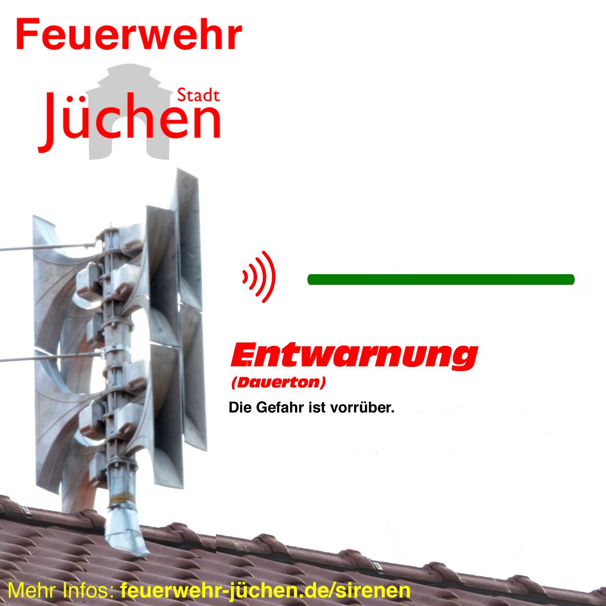 fwjuechen's tweet image. #PROBEALARM #WarntagNRW #Ruhebewahren #Radioeinschalten #Bevölkerungswarnung #Update

BITTE TEILEN UND WEITERSAGEN
Aufhebung der Bevölkerungswarnung

Mit einem Dauerton über eine Minute wird gerade der Probealarm beendet. Der Ton signalisiert: &quot;Die Gefahr ist vorüber&quot;.