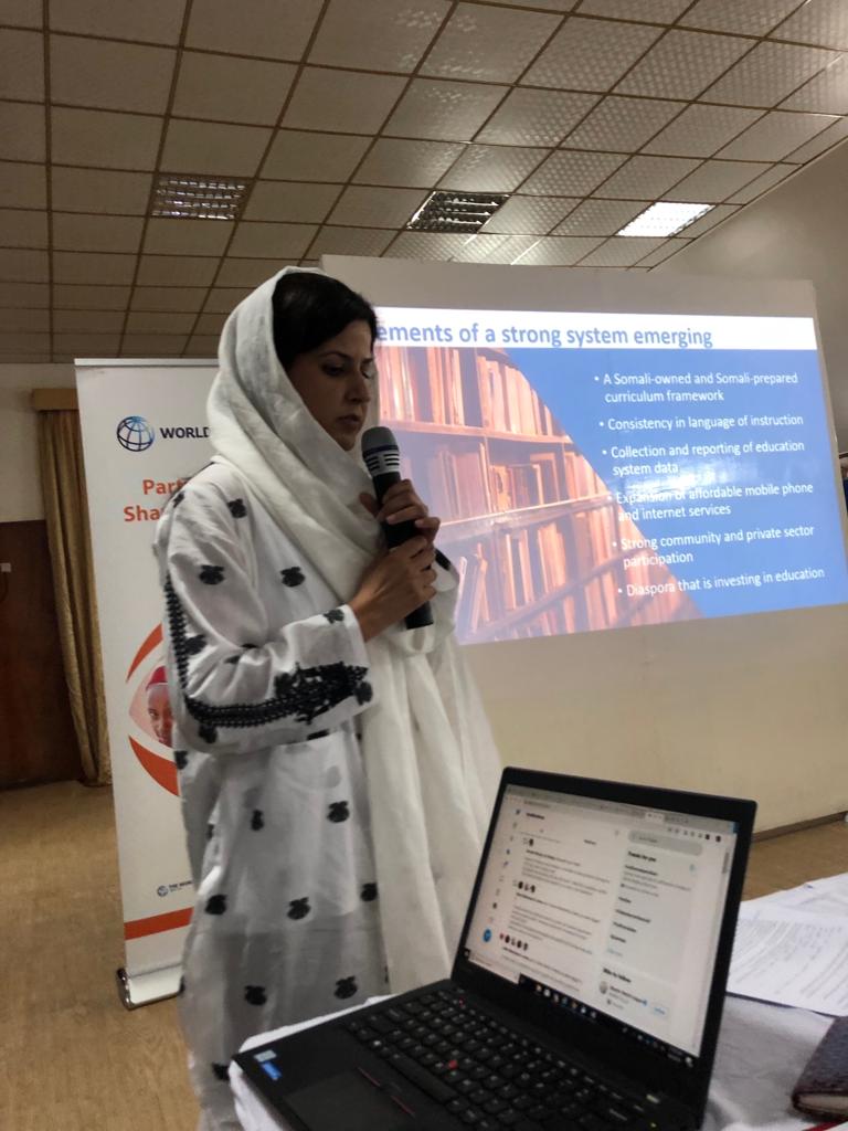 MumbindunguKE's tweet photo. Huma Waheed Senior Education Specialist @WorldBank shares on #Education and #HumanCapital at the #SomaliaEconomicUpdate launch.
Advocates for reforms in #CurriculumFramework
-Consistency of language of Instruction
-Data collection https://t.co/5gjEeDnEGl