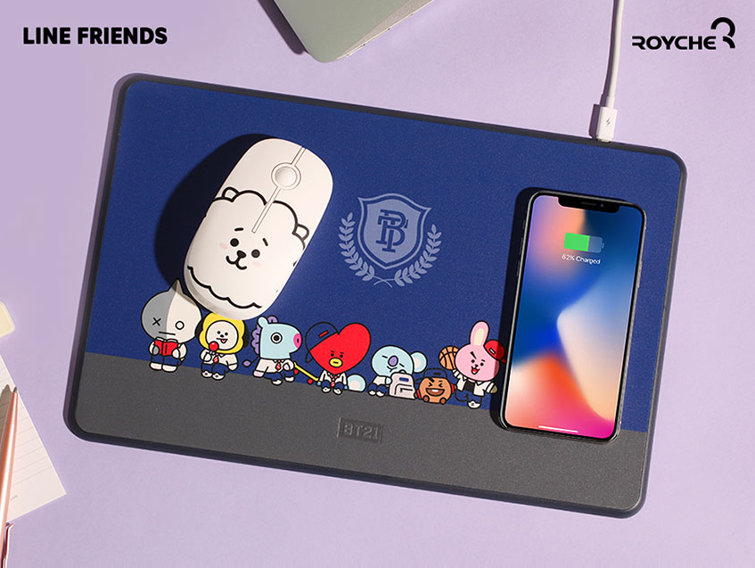 OK, eles fizeram um mouse pad com carregador wireless pra telefone

BT21??????????