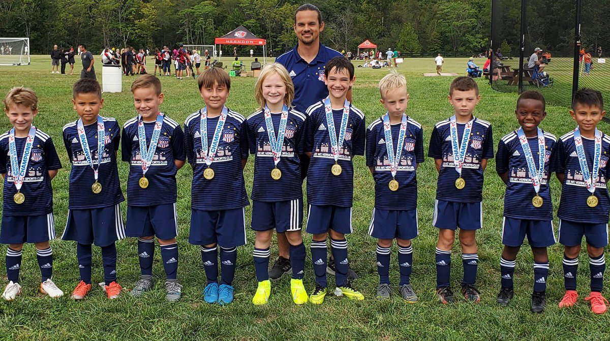 LMVSCSoccer's tweet photo. Congratulations to Coach Julian Lee Chang and the 2011 Boys Red, champions of 2019 Dulles National Soccer Tournament, the first tournament they ever played in!
⚽️🏅🏆🏅⚽️ @Dnstsoccer #DNST https://t.co/6nDj8Er6px