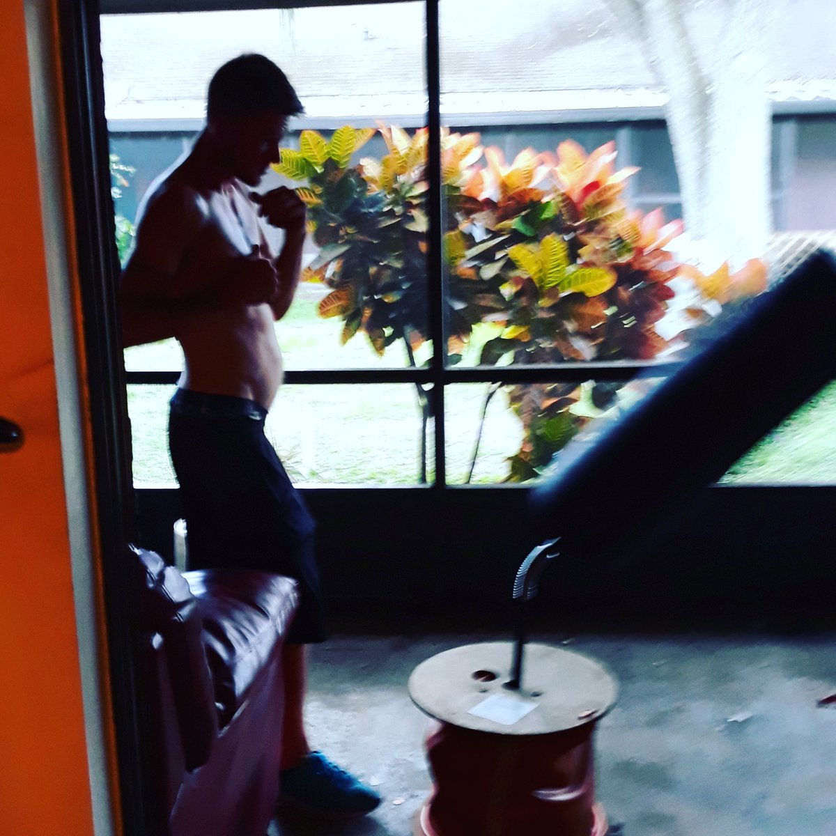Time for a little workout. No mercy for the punching bag