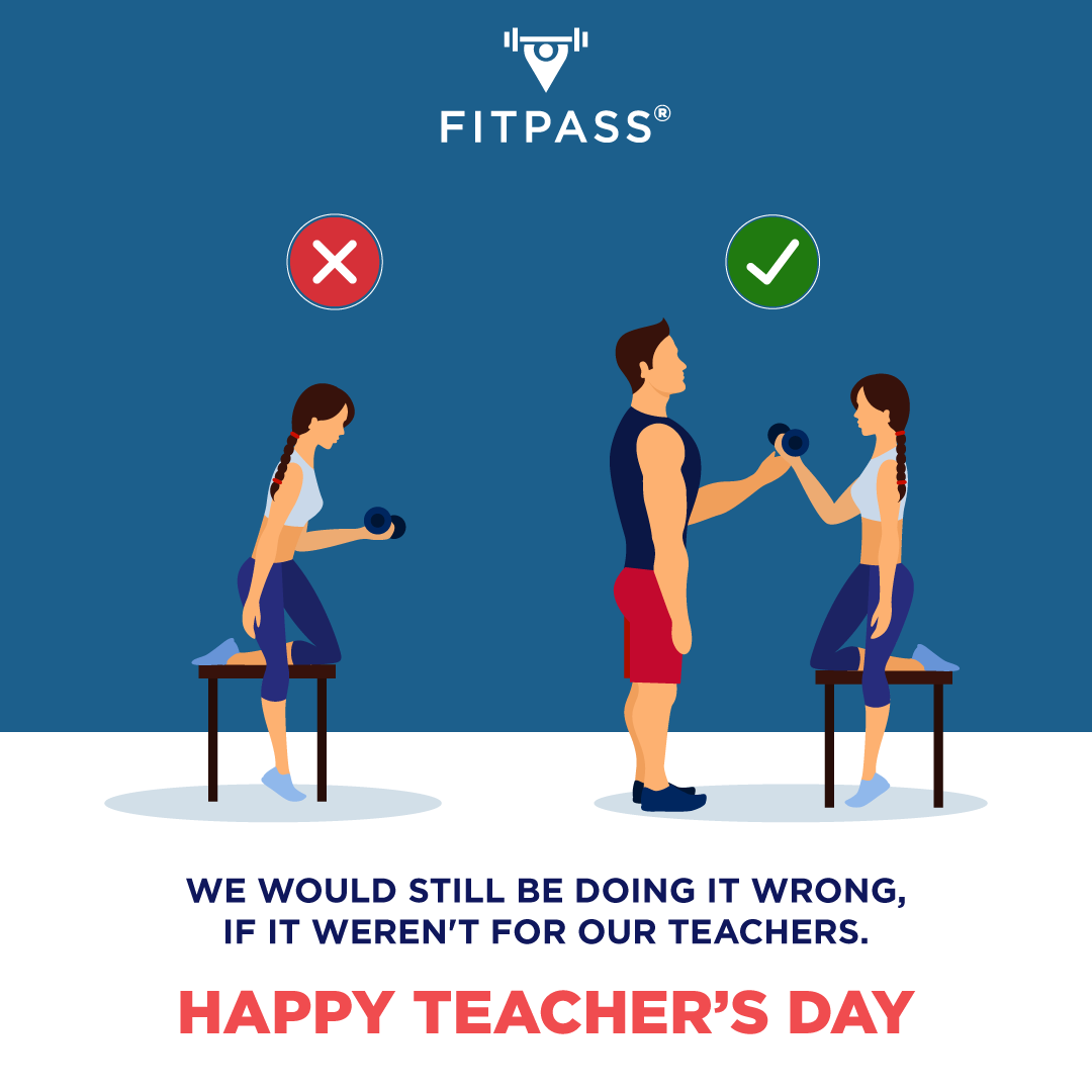 fitpassindia's tweet photo. #HappyTeachersDay
#TeacherOfMillions #FitPass #FitPassIndia #GetSetSweat #FitnessWithFitPass #ThursdayThoughts #YourWorkoutPartner #LargestFitnessNetwork https://t.co/a8tnMp40dr https://t.co/kScoE6rHNT