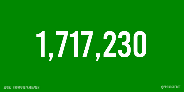 Do Not Prorogue Parliament Petition Tracker tweet media
