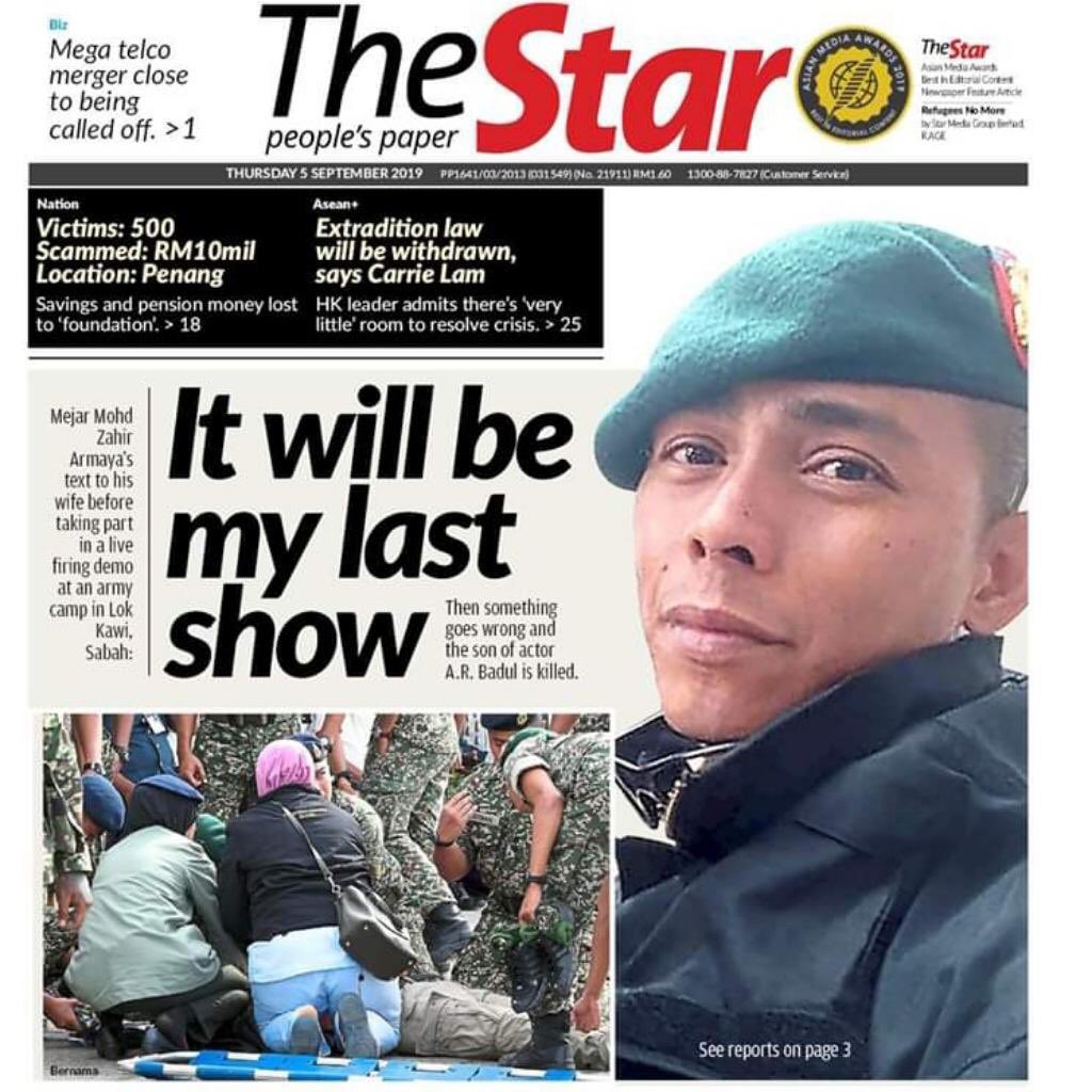 Alfatihah..Allahyaham Seorg anggota yg baik. Satu kehilangan kpd ATM.. *Amat Malang.. Trajedi yg tak patut berlaku.. Is a Stupid demo!