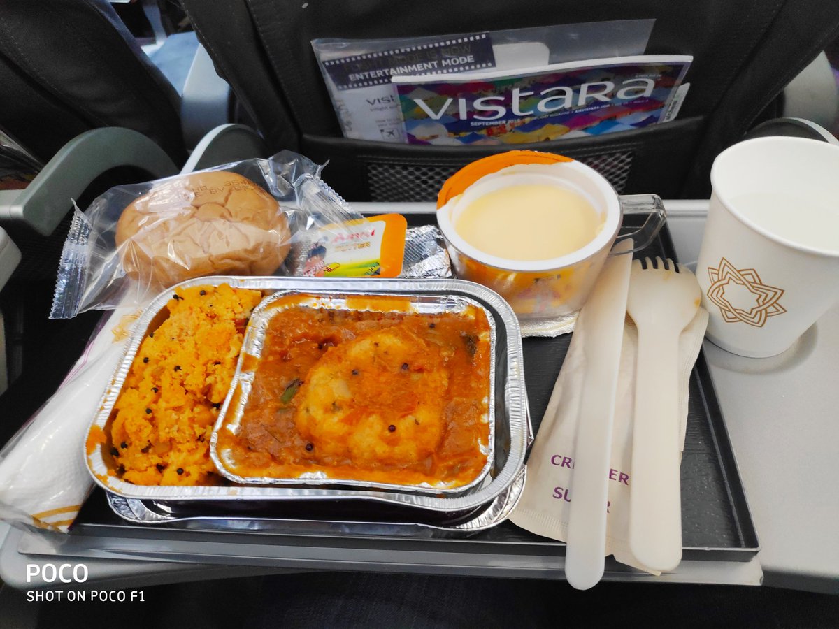 My 1st experience with Vistara..easy check-in,on-board WiFi & vistaraworld entertainment@36k feet..nice breakfast..friendly staff 🙂 thank you @airvistara