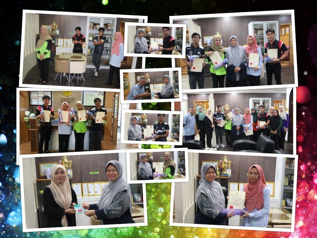 Majlis Penyampaian Sijil Penghargaan Tamat Latihan  kepada Pelajar Latihan Industri di Bhg CPAB &amp; Peng. Korporat&amp;Penyampaian hadiah kepada pemenang kuiz Program Media Sosial yang disempurnakan oleh Siti Fairuz binti Ismail. 
<a href="/JKRTerengganu/">JKR Terengganu</a> <a href="/yusufghani200/">تذكرة</a> <a href="/Nuzulnisa/">Nuzulnisa Barudin</a> <a href="/jasmi99203168/">jasmi</a>