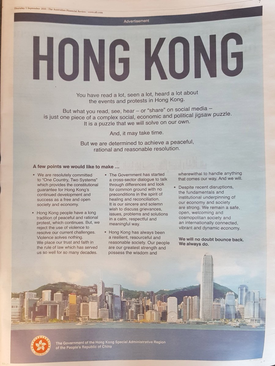 Since the outburst of  #antiELAB protests, foreign correspondents have been keeping track of #HongKong situation. Unlike China, censorship and information control in HK are not severe. How come HKGov can still shamelessly claim that they know the truth and the World got fooled.