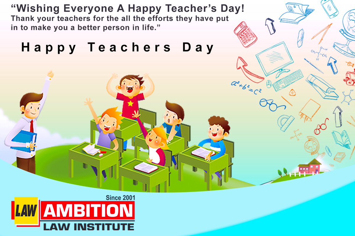 ambition_law's tweet photo. Happy Teachers Day

#Happyteachersday #05Sep2019 #TeachersDaySepcial #Ambitionlawinstitute https://t.co/lYPFTXpSyg