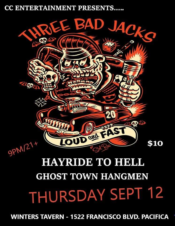 <a href="/WintersPacifica/">Winters Tavern</a> Next Week! Only $10 <a href="/ThreeBadJacks/">Three Bad Jacks</a> <a href="/GhostTownHangmn/">Ghost Town Hangmen</a> #hayridetohell