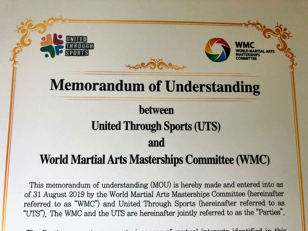 Reaching for the same goals often means to reach for like minded people first. UTS met with the World Martial Arts Masterships Comitee in #korea and we came to the agreement that together we can achieve more! #StrongerTogether