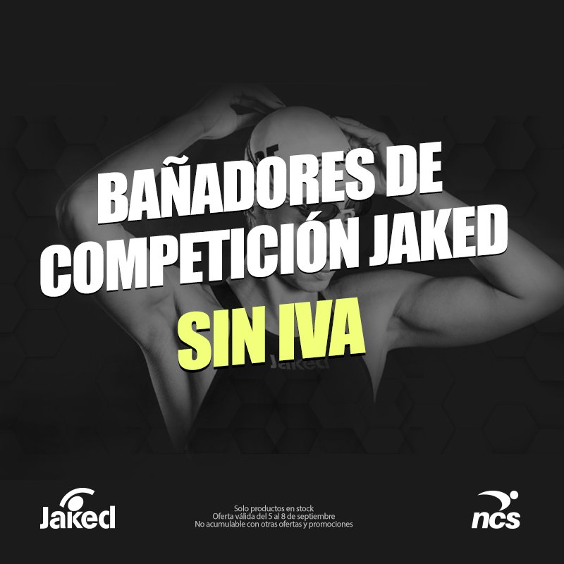 natacioncs's tweet photo. 🔥 BAÑADORES DE COMPETICIÓN #JAKED SIN I.V.A.🔥
🏊‍♀️🏊‍♂️🏊‍♀️🏊‍♂️🏊‍♂️🏊‍♀️

Aprovecha para hacerte con los mejores bañadores de competición de la marca JAKED desde hoy hasta el día 8 de septiembre en https://t.co/8JVDxWpncE

#natacion #triatlon #aguasabiertas https://t.co/TurXjlKMFj