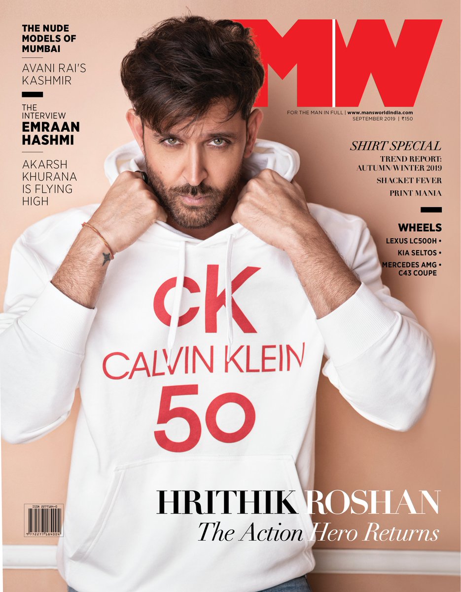 mansworldindia's tweet photo. @iHrithik never disappears. One of the most enduring megastars of the country, Roshan is a story of constant reinvention &amp; bouncing back. What is exemplary is that negativity fails to affect him even when he stands right in the eye of the storm. Out on stands soon! #MW #MansWorld https://t.co/c2WpUY39EQ