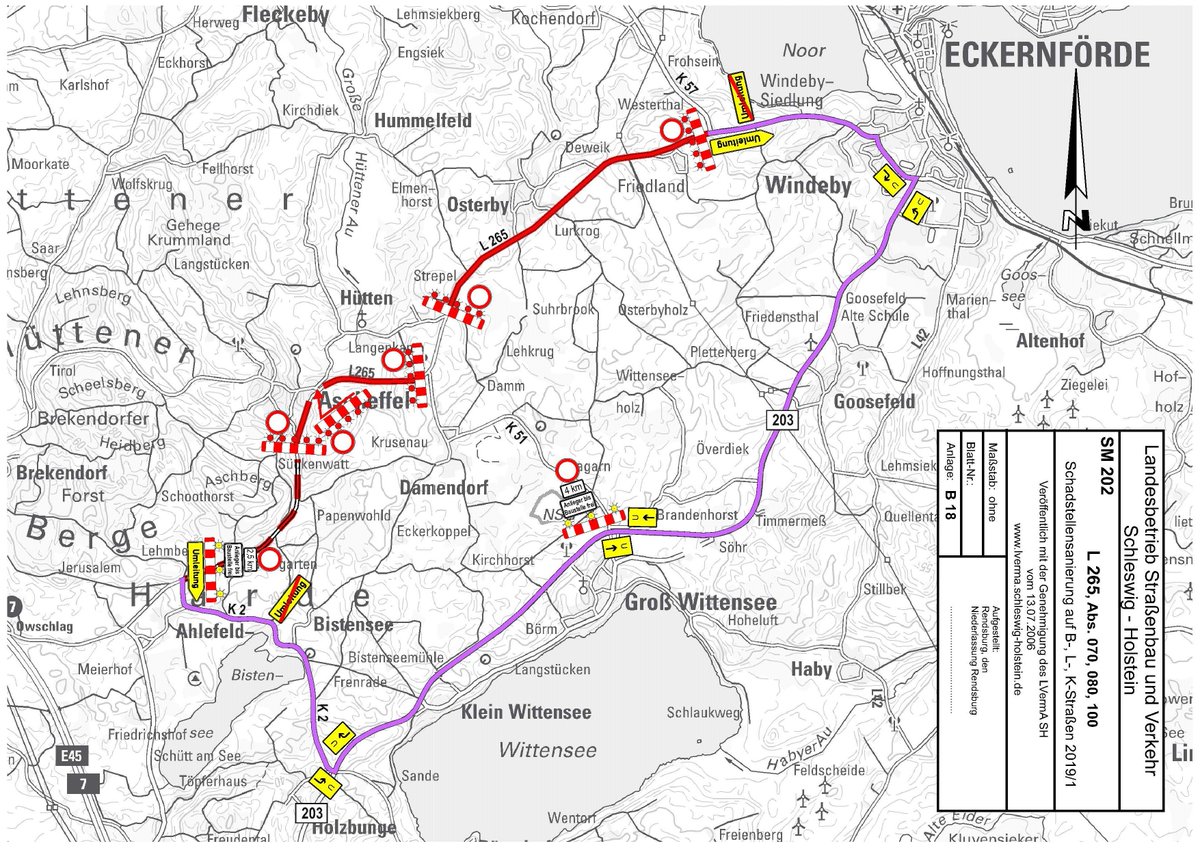 AmtBerge's tweet photo. Medien-Information
#L 265: #Instandsetzung zwischen der #K 2 #Ahlefeld-Bistenssee und der #K 57, #Kochendorf https://t.co/UngNGL7htd