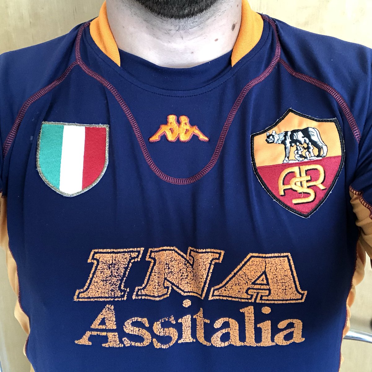 . @ASRomaEN Third Kit, 2001/02KappaPersonalised:  #Montella 9Roma is one of the teams that features the most in my collection. Maybe it’s because I’ve always felt there was a connection between Inter and Roma, a sort of existentialism that both teams’ supporters share...