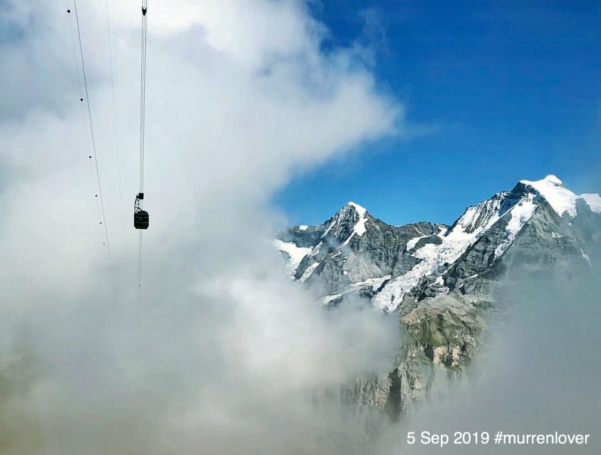 Cable car to heaven?! #Mürren #Murren #Schilthorn #swissalps #ThePhotoHour #Stormhour @EarthandClouds @PhotographyWx