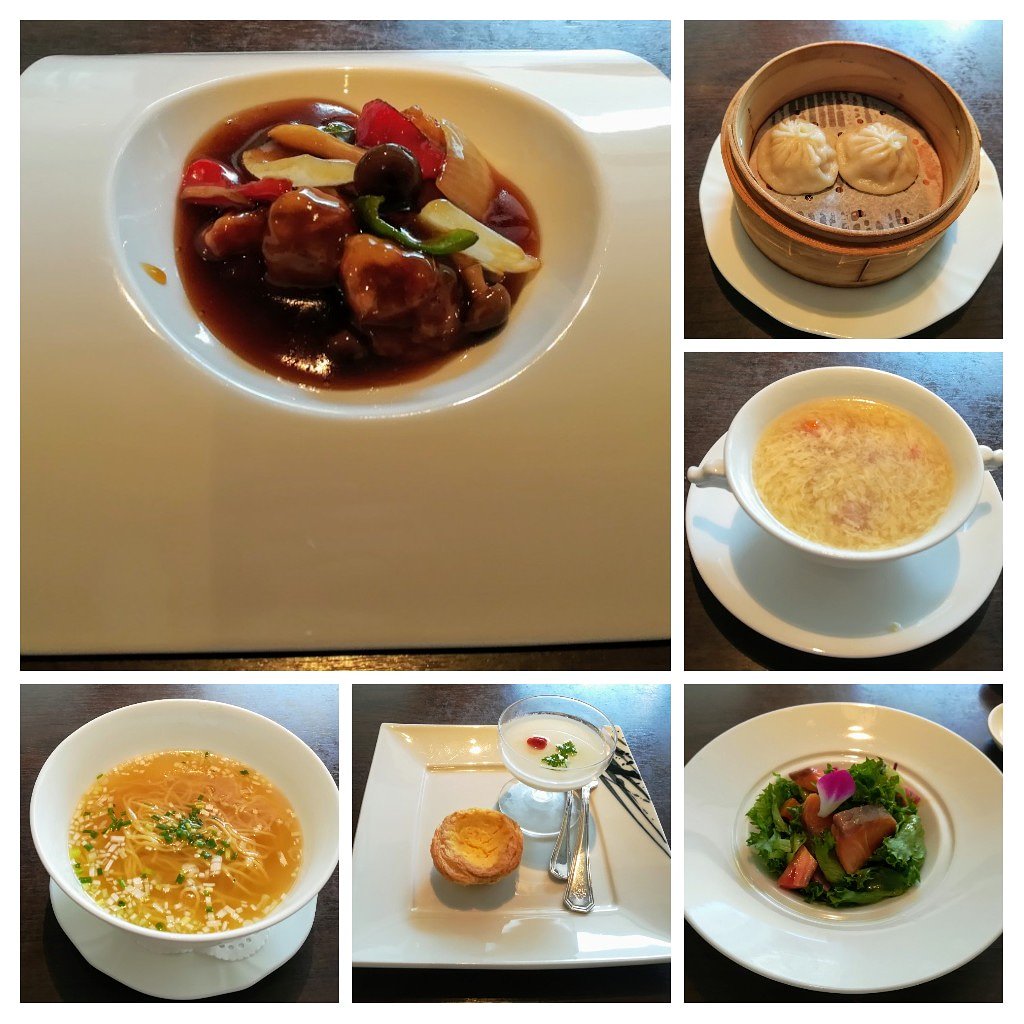 グチ子 Rizap ライザップ 挑戦中 On Twitter お昼ごはん またまたお義母さんにご馳走になりました ありがとうございます アトランティックサーモンサラダ 本日のスープ 黒酢酢豚 小籠包 塩汁そば デザート Rizap ライザップ ダイエット 糖質制限 痩せる